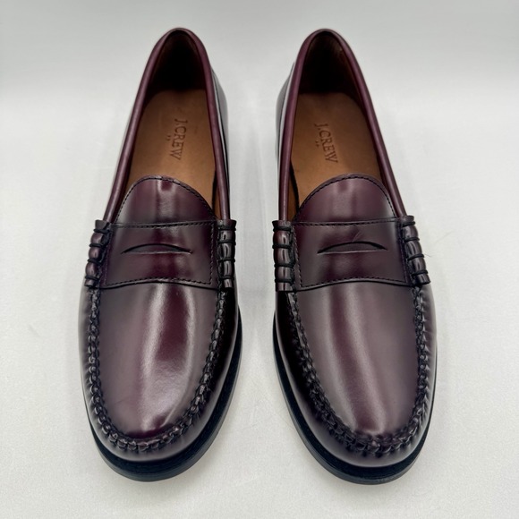 J. Crew Loafers Men\'s Size 10.5 Wine Leather Burgundy main image 7